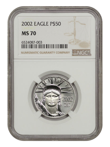 2002 $50 Statue of Liberty NGC MS70