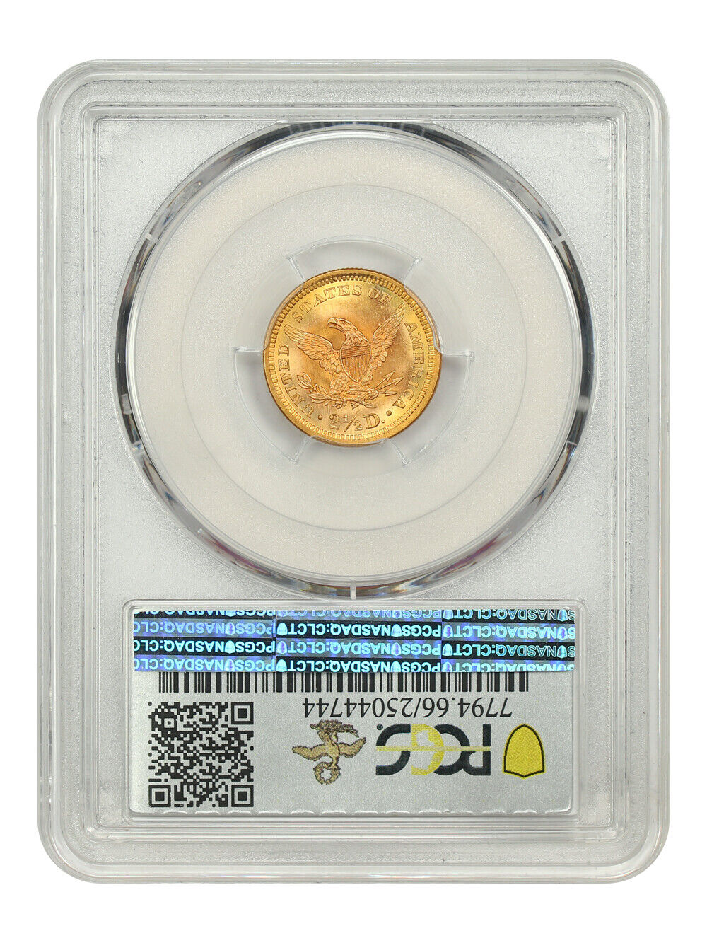 1861 $2.50 PCGS MS66 (New Reverse) ex: D.L. Hansen - Liberty Head $2.5