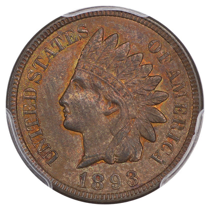 1893 1C PCGS MS64RB - Indian Cent