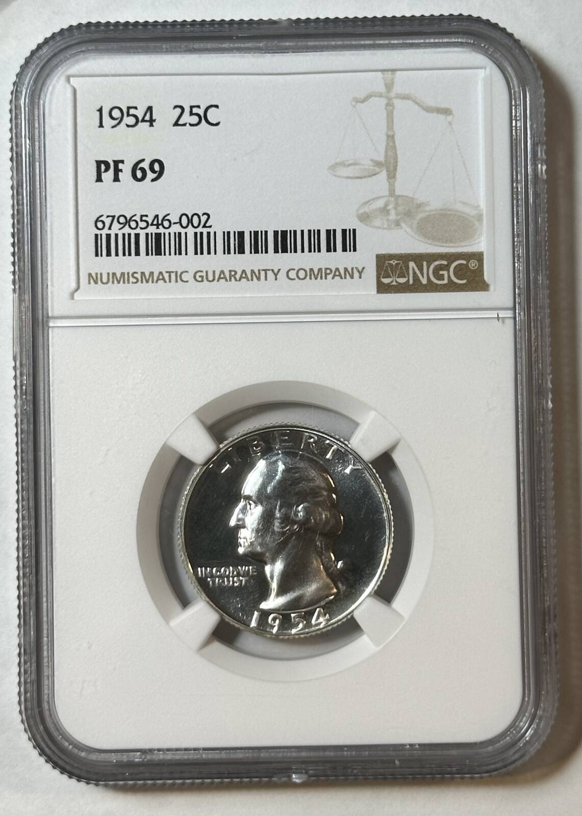 1954 P Washington Quarter NGC PF-69