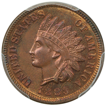 1883 1C PCGS MS64RB - Indian Cent