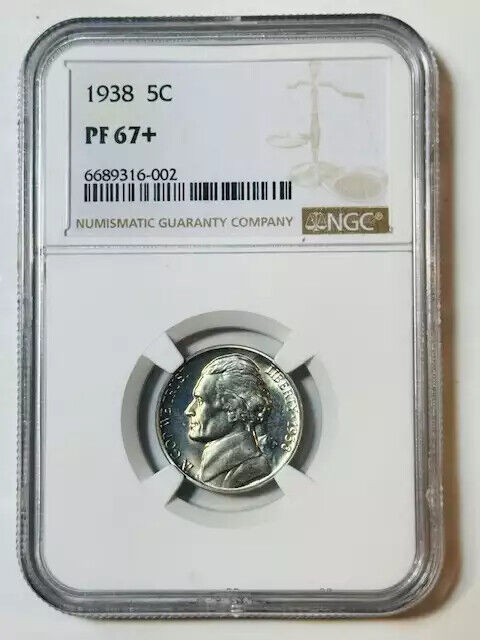 1938 P Nickel Jefferson NGC PF-67+ PROOF