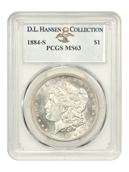 1884-S $1 PCGS MS63 ex: D.L. Hansen