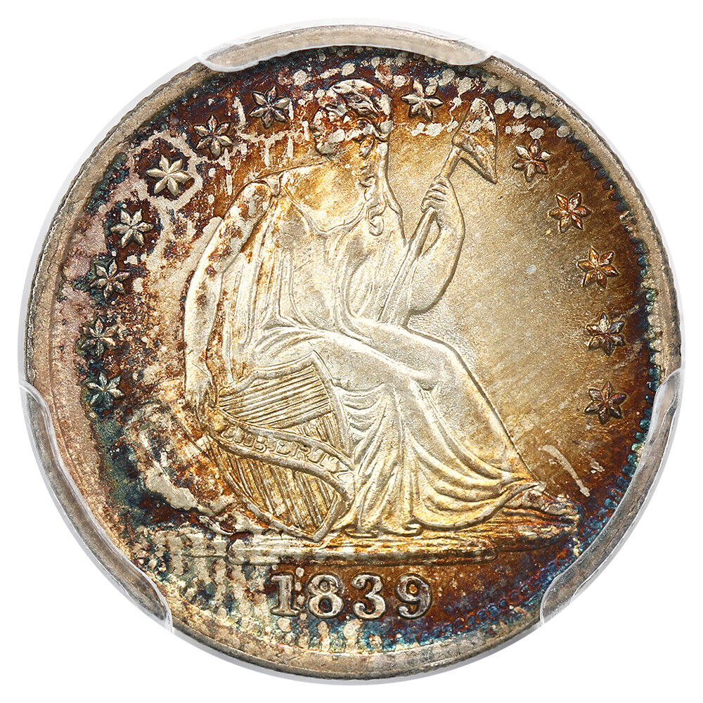 1839 H10C CACG MS67 (No Drapery) ex: D.L. Hansen - Liberty Seated Half Dime