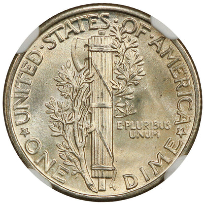 1935 10C NGC MS67FB - Mercury Dime