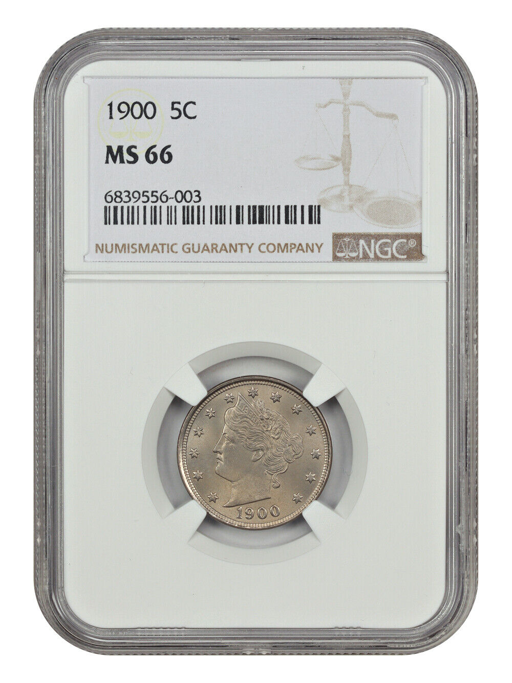 1900 5C NGC MS66 - Liberty Nickel