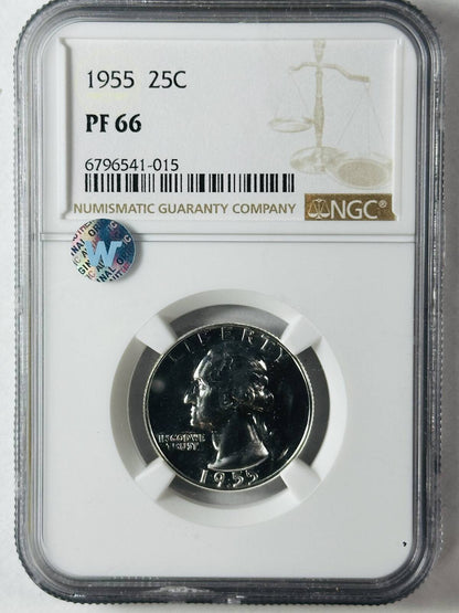 1955 P Washington Quarter NGC PF-66 Sight White