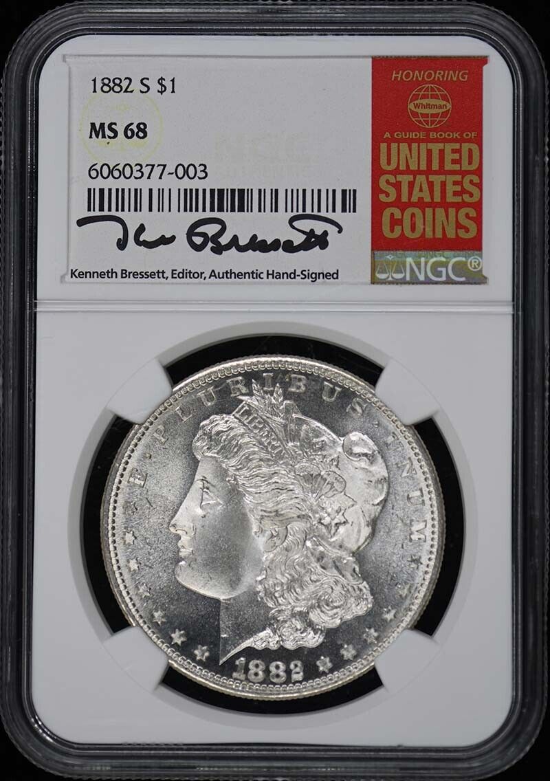 1882-S Morgan Dollar S$1 NGC MS68