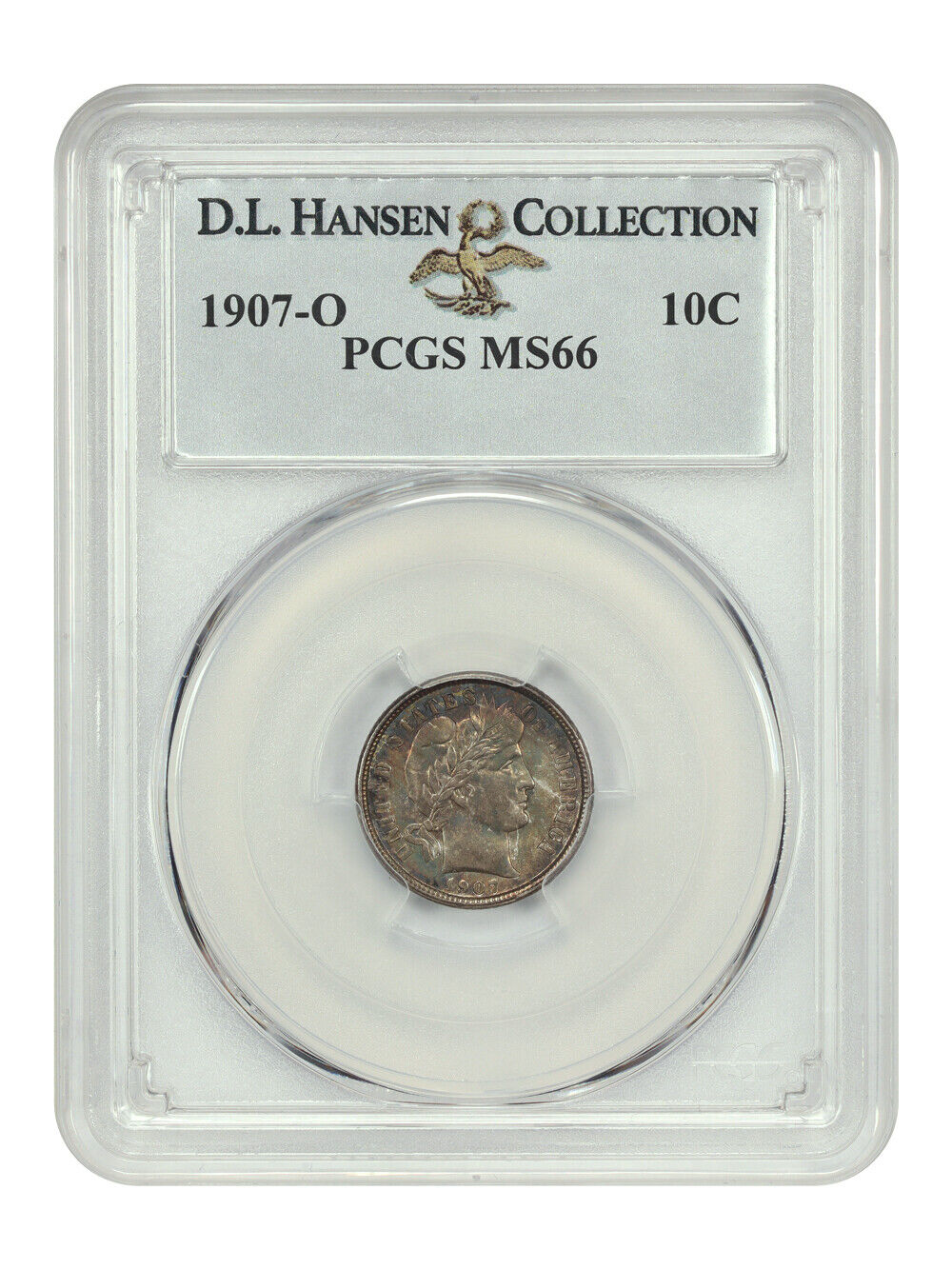 1907-O 10C PCGS MS66 ex: D.L. Hansen