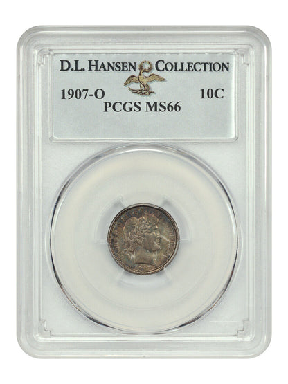 1907-O 10C PCGS MS66 ex: D.L. Hansen