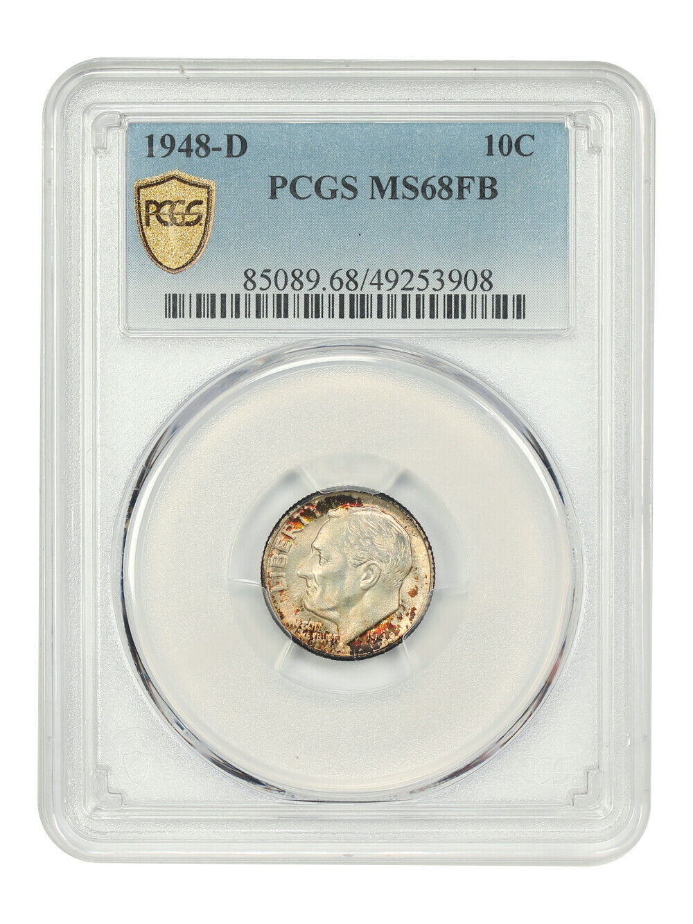 1948-D 10C PCGS MS68FB - Roosevelt Dime