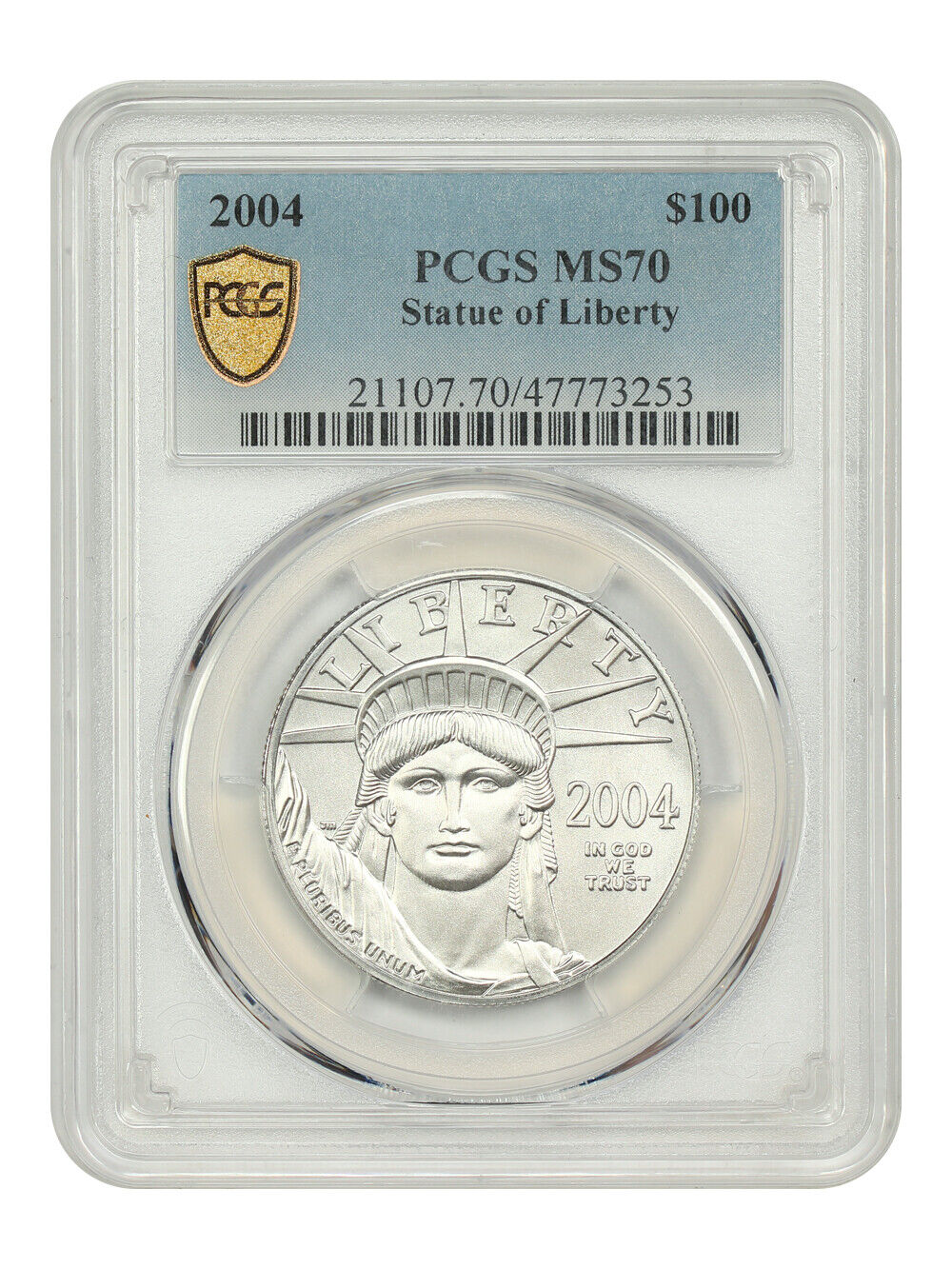 2004 $100 Statue of Liberty PCGS MS70 - $100 Platinum Eagles