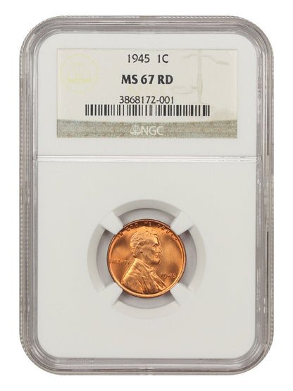 1945 1C NGC MS67RD