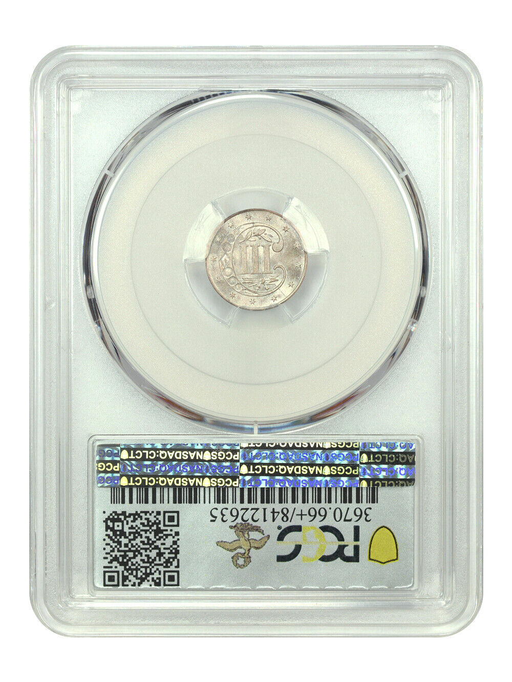 1854 3CS PCGS/CAC MS66+ ex: D.L. Hansen