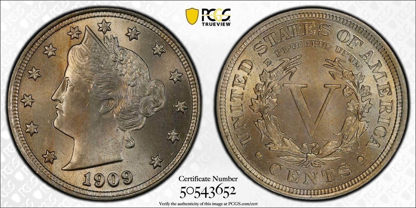 1909 P Liberty Head Nickel PCGS MS-64