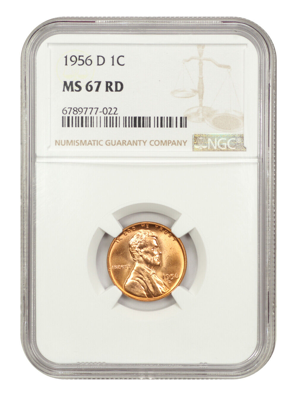 1956-D 1C NGC MS67RD