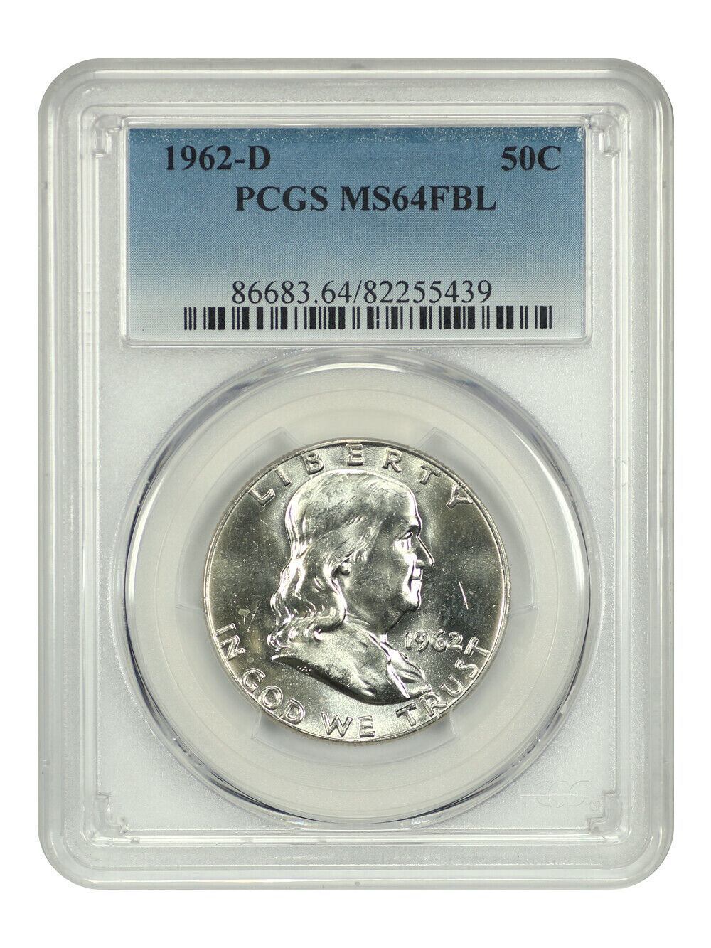 1962-D 50C PCGS MS64FBL - Franklin Half Dollar