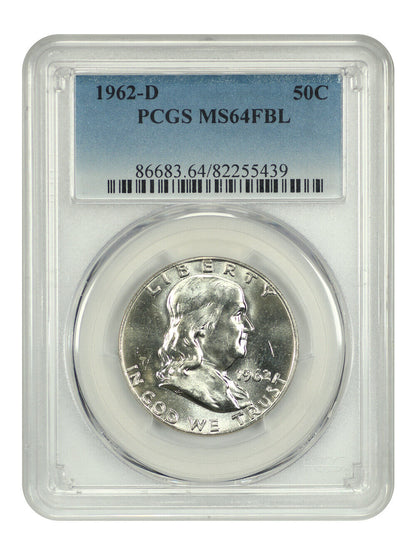 1962-D 50C PCGS MS64FBL - Franklin Half Dollar