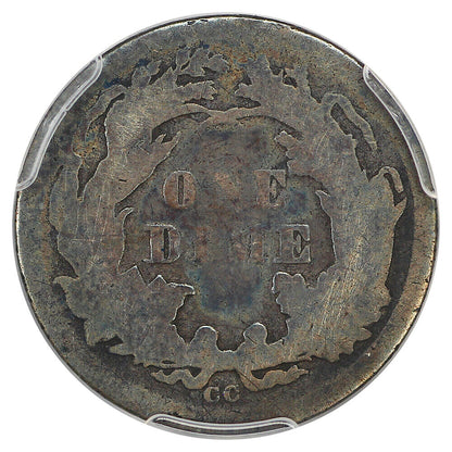 1874-CC 10C PCGS AG03 (Arrows) - Liberty Seated Dime - Scarce CC-Mint Dime