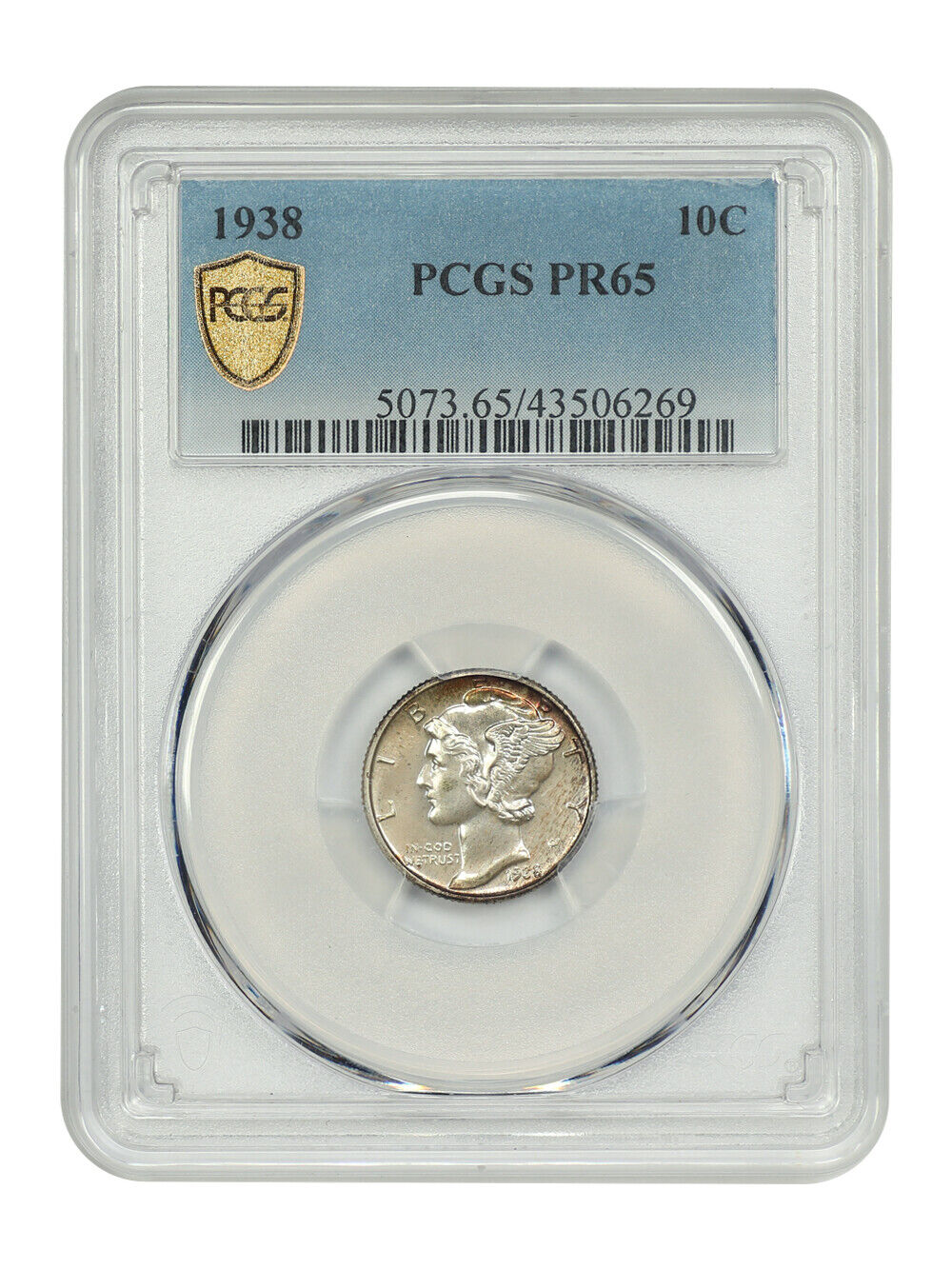 1938 10C PCGS PR65 - Mercury Dime