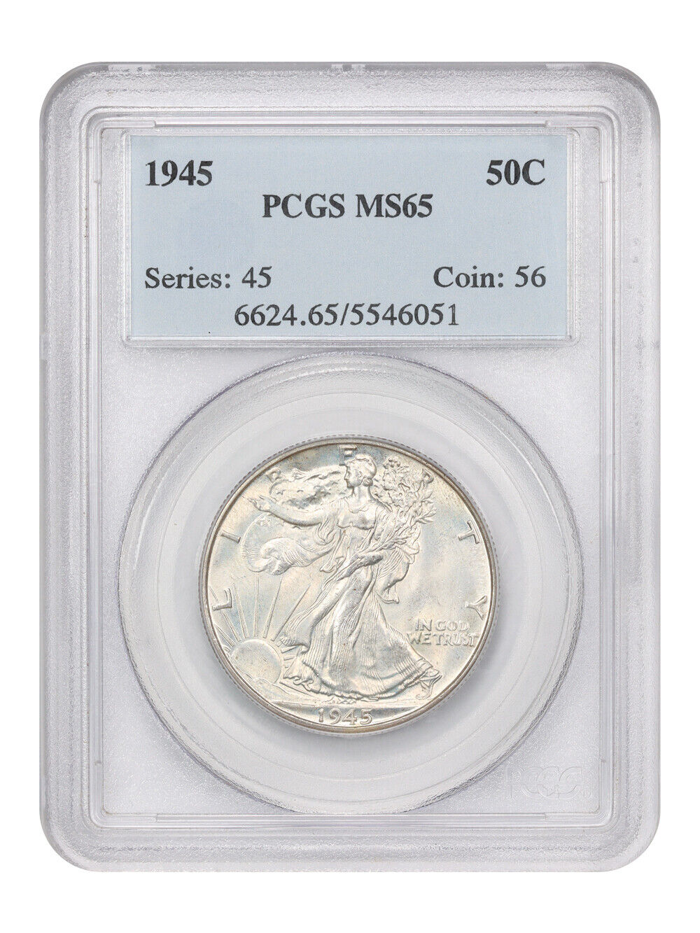 1945 50C PCGS MS65