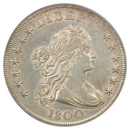 1800 $1 PCGS AU50 ex: D.L. Hansen - Draped Bust Dollar