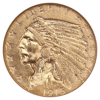 1915 $2.50 NGC AU58 - Indian $2.5