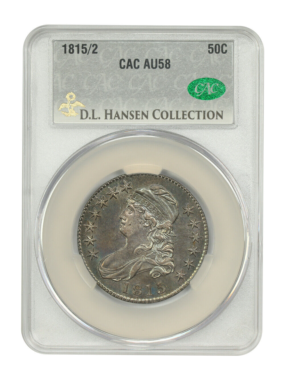 1815/2 50C CACG AU58 ex: D.L. Hansen - Capped Bust Half Dollar