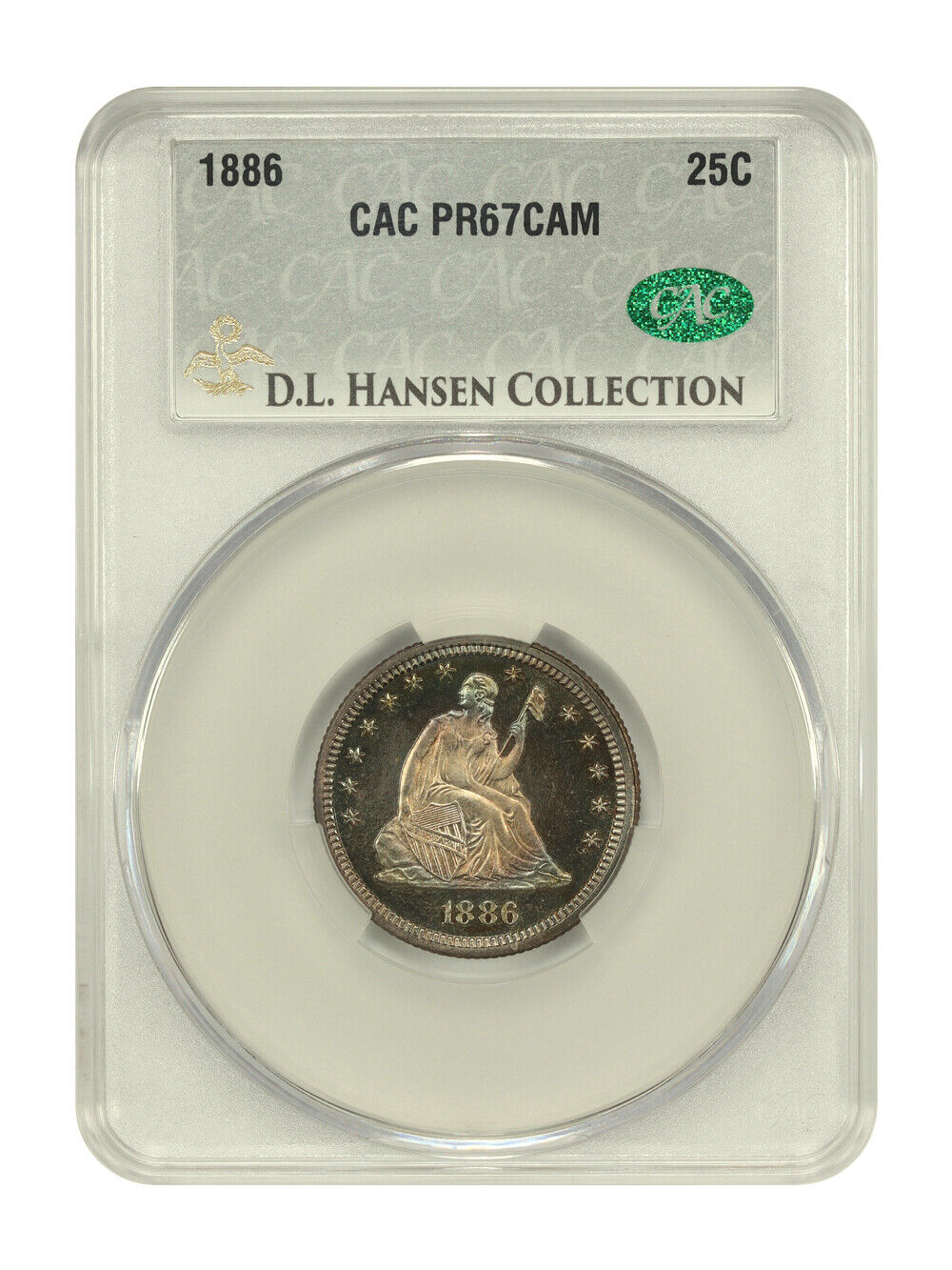 1886 25C CACG PR67CAM ex: D.L. Hansen - Liberty Seated Quarter