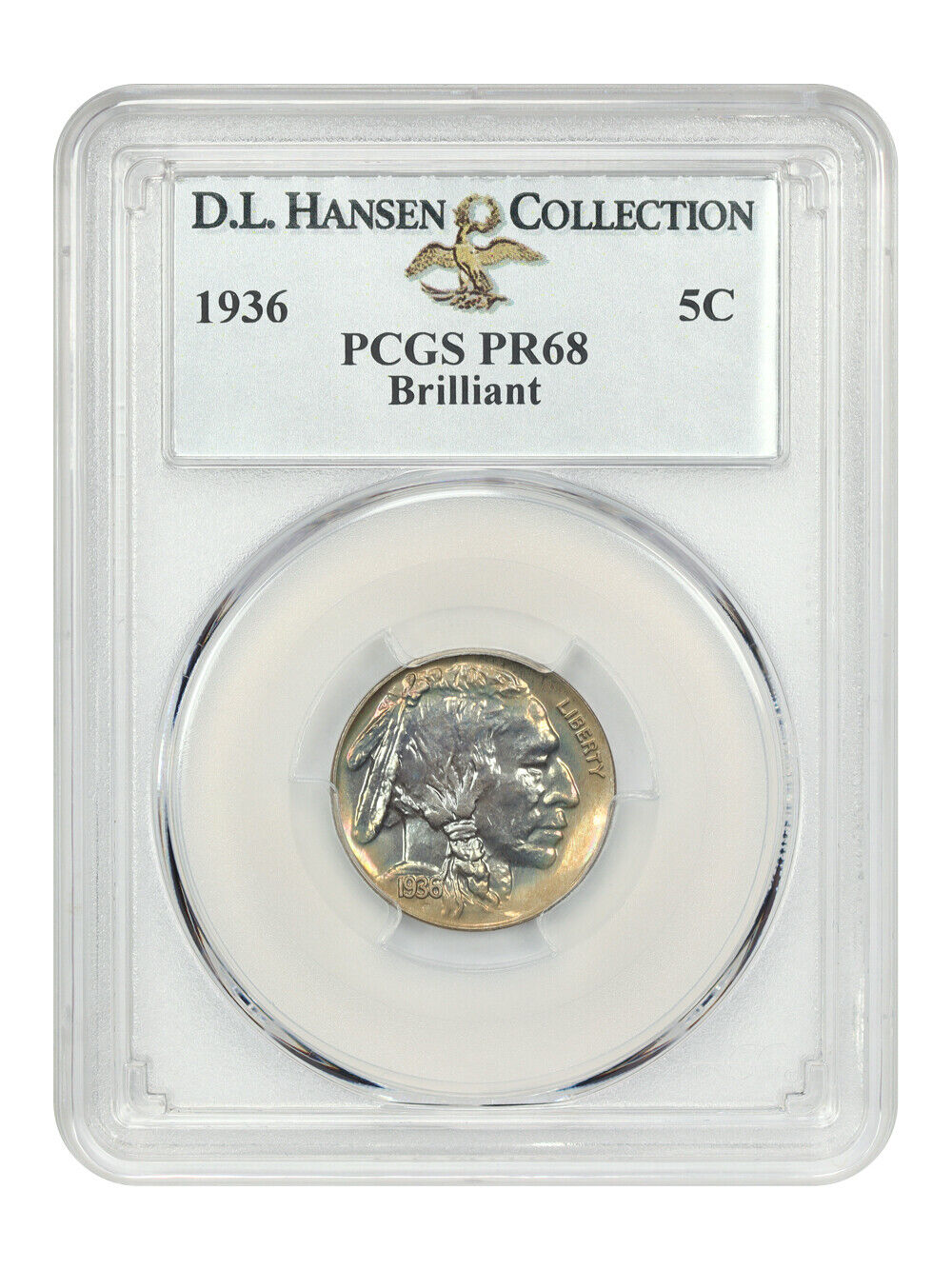 1936 5C PCGS PR68 (Brilliant) ex: D.L. Hansen