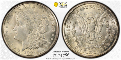 1921 S Morgan Silver Dollar PCGS MS-65+ Wow! Premium Quality!