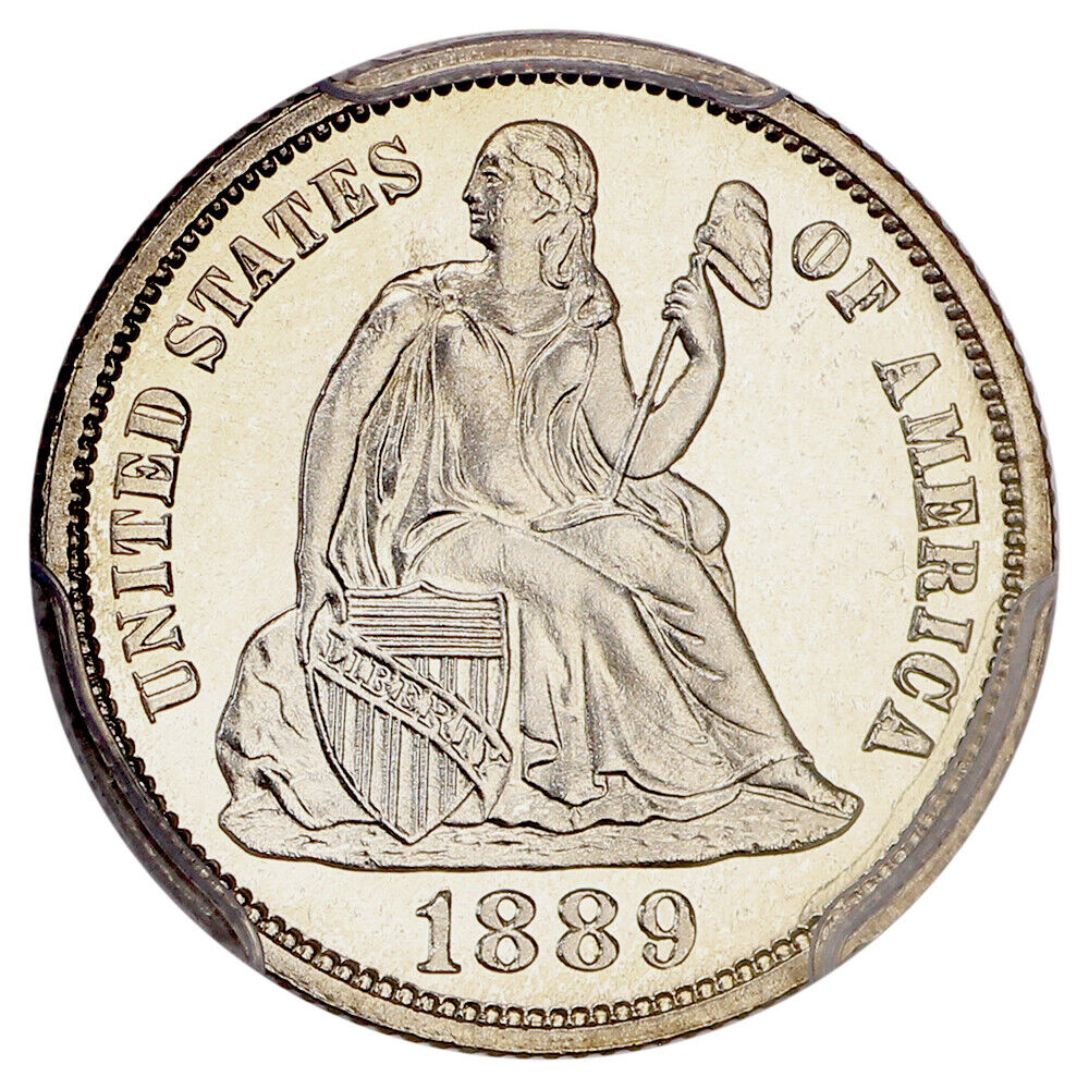1889 10C PCGS/CAC PR67+CAM ex: D.L. Hansen