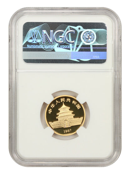 China: 1987P 25Y Gold Panda NGC PR70DCAM