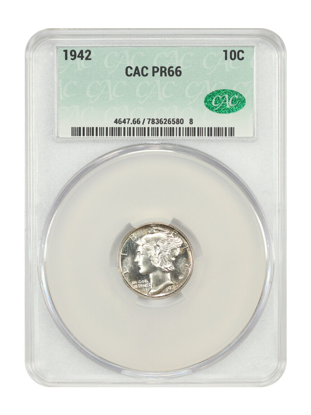 1942 10C CACG PR66 - Mercury Dime