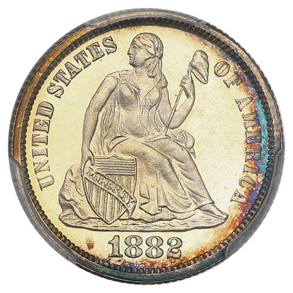 1882 10C PCGS/CAC PR67+CAM ex: D.L. Hansen