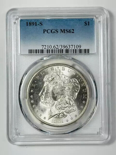 1891 S Morgan Silver Dollar PCGS MS-62