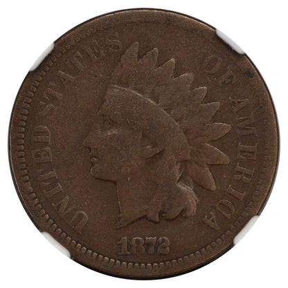 1872 1C NGC VG08 - Indian Cent - Semi-Key Date