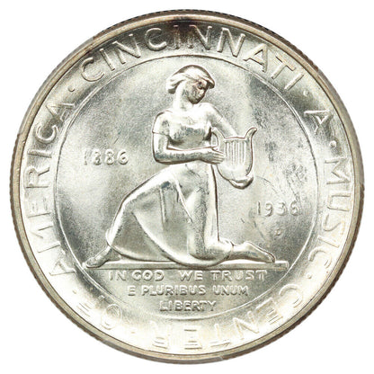 1936-D 50C Cincinnati PCGS MS65 - Classic Silver Commemorative