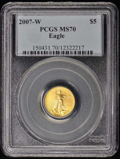 2007-W $5-$50 Gold Eagle 4 Coin Set PCGS MS70