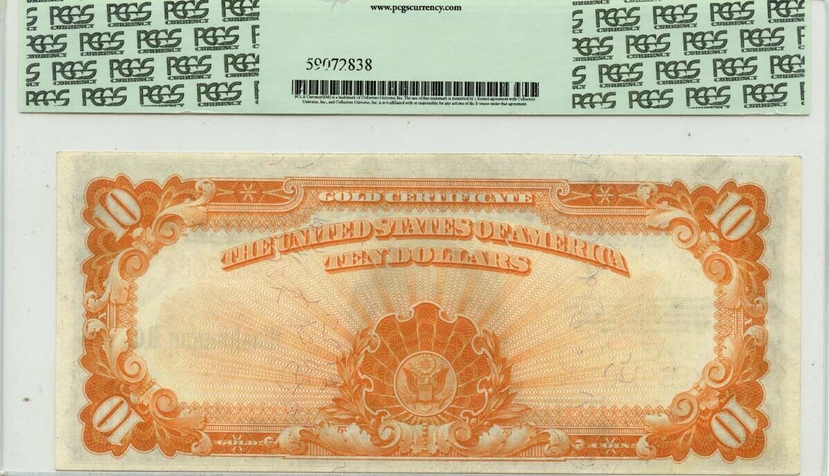 1922 $10 Gold Certificate FR#1173 PCGS Gem 65 PPQ