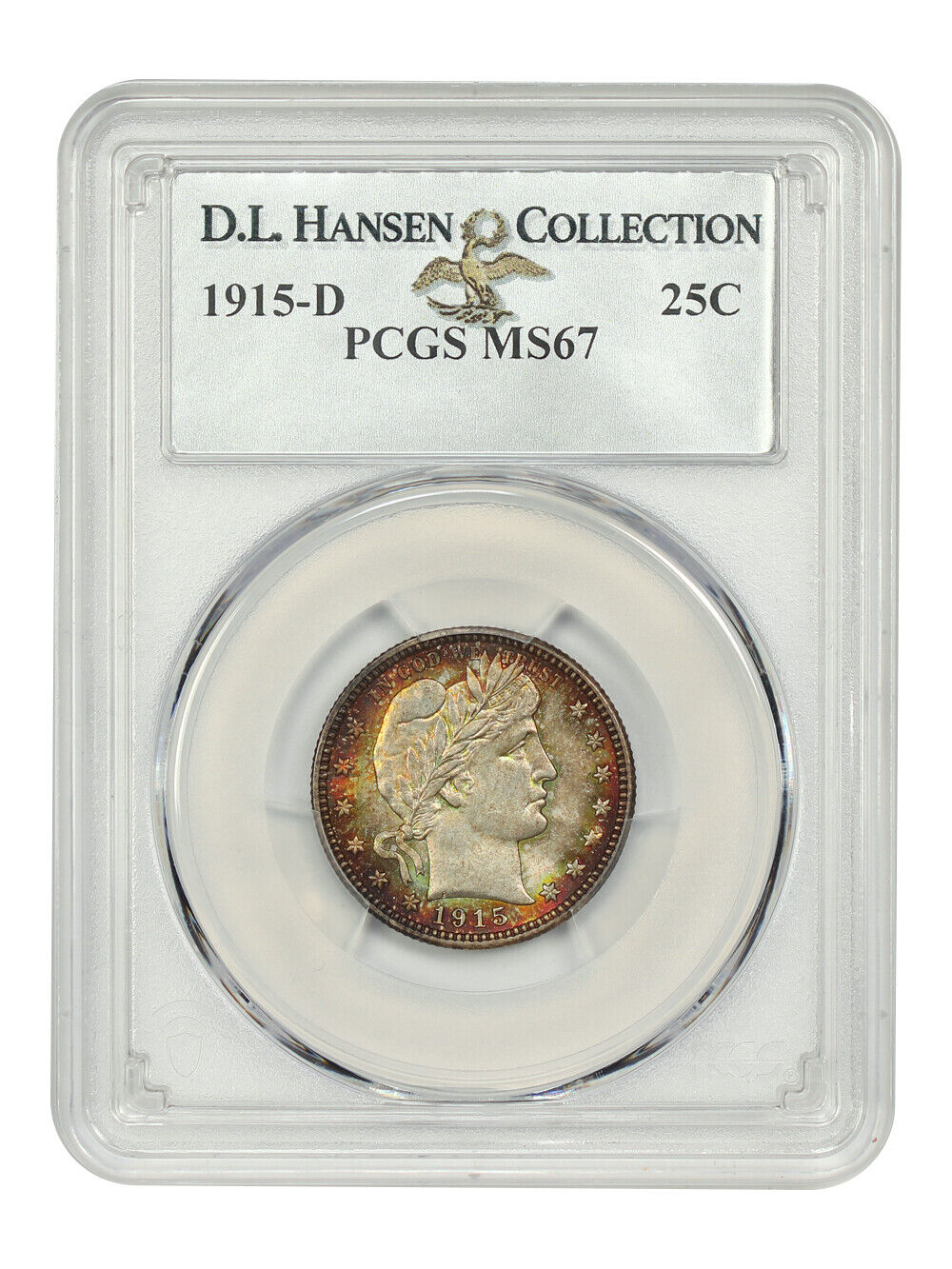 1915-D 25C PCGS MS67 ex: Pogue