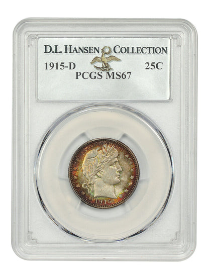 1915-D 25C PCGS MS67 ex: Pogue