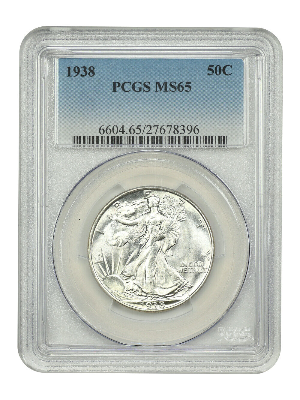 1938 50C PCGS MS65 - Walking Liberty Half Dollar