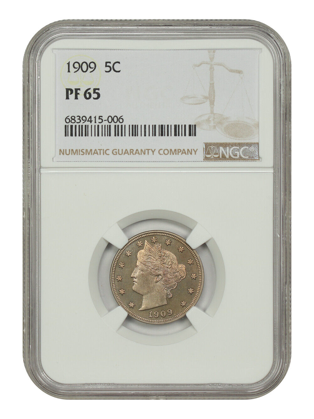 1909 5C NGC PR65 - Liberty Nickel