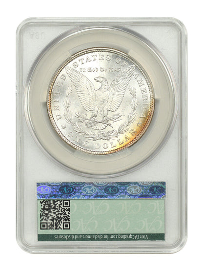 1884 $1 CACG MS63 - Morgan Dollar - Rainbow Toning!