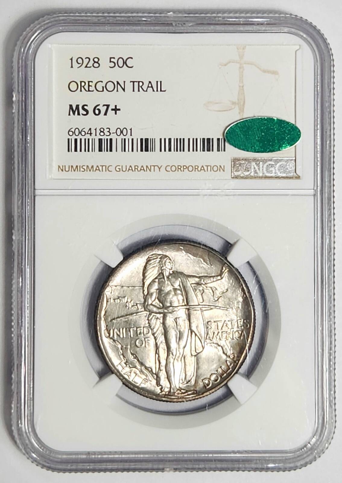 1928 P NGC MS-67+ CAC OREGON TRAIL