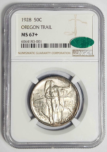 1928 P NGC MS-67+ CAC OREGON TRAIL