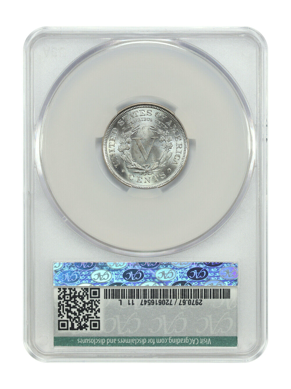 1905 5C CACG MS67 ex: D.L. Hansen - Liberty Nickel