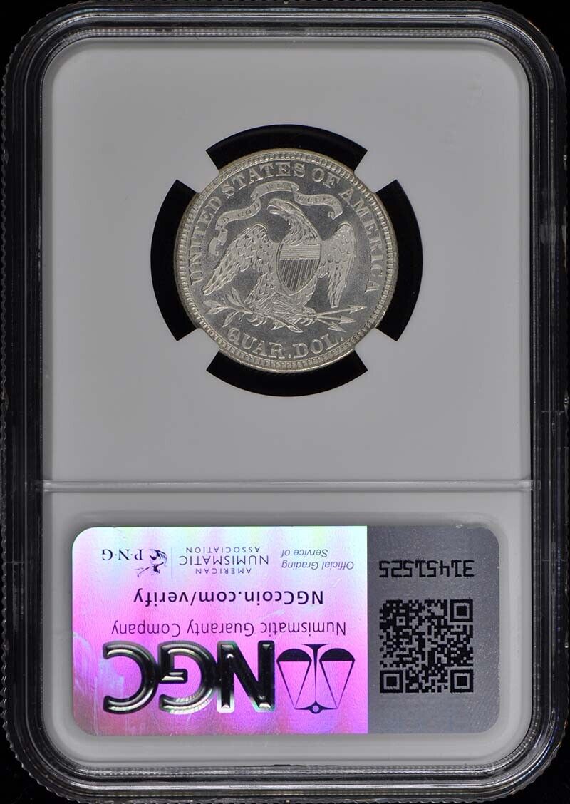 1882 Seated Liberty Quarter 25C NGC MS67+