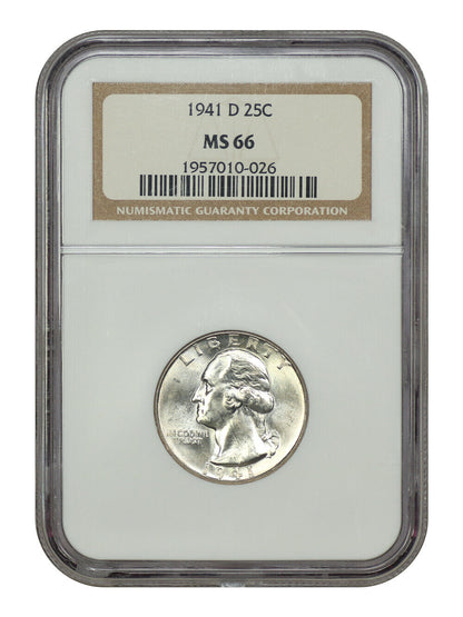 1941-D 25C NGC MS66 - Washington Quarter